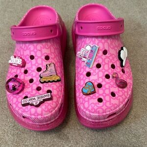 Barbie Crocs, size 10
